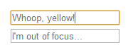 Yellow outline is visible on focused text fields