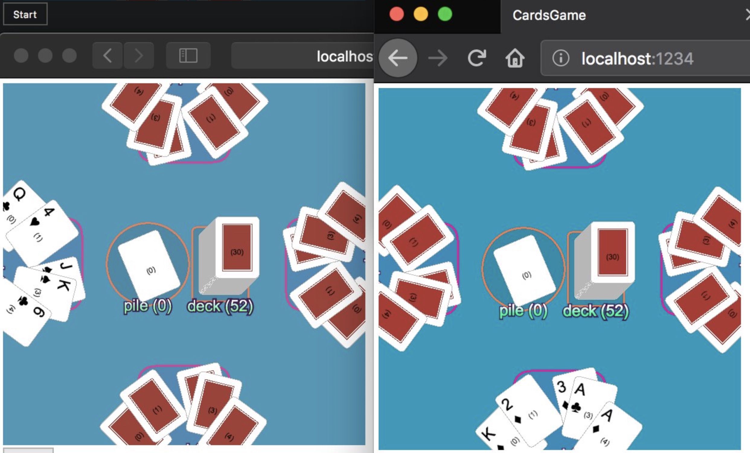 Previous iteration of game using PIXI.js